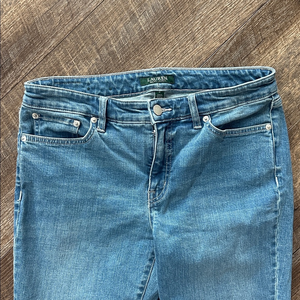 Ralph Lauren premier straight Cropped Jeans with embroidered Detail - Picture 6 of 12